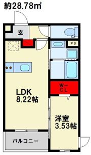 Alivis南福岡northの間取り画像
