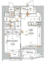 エグゼ博多コンドミニアムの間取り画像
