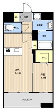 VALENTIA天神東の間取り画像