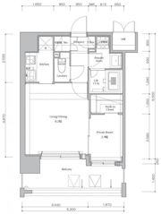 ネストピア唐人町駅前の間取り画像