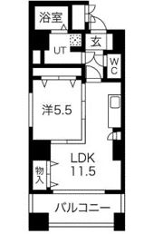 レジデンスカープ博多の間取り画像