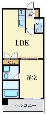 レジディア薬院大通の間取り画像