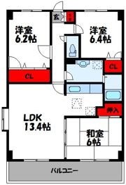 エステート下原の間取り画像
