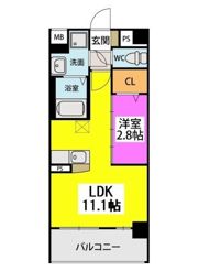 リバーランド大濠の間取り画像