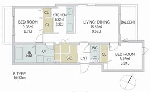 quador Contigo平和の間取り画像