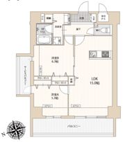 レクサスガーデン箱崎タワーズ WESTの間取り画像