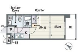 F・PARC天神南（エフパルク天神南）の間取り画像