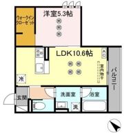 D-room半道橋の間取り画像
