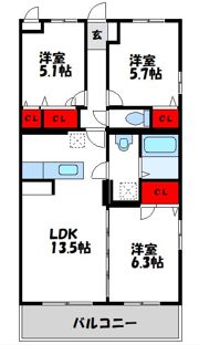 Felice Nagakuniの間取り画像