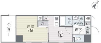 QREST博多東IIの間取り画像