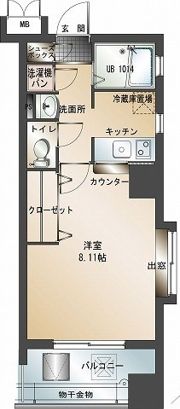 エンクレスト大博通りの間取り画像