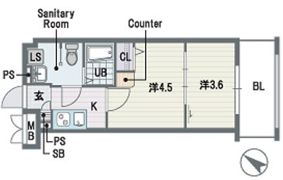 F・PARC天神南（エフパルク天神南）の間取り画像