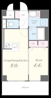 リシェ薬院の間取り画像