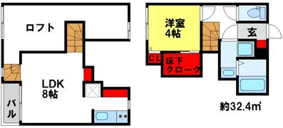 CB都府楼パーチェの間取り画像