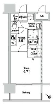 エンクレスト博多LIBERTYの間取り画像