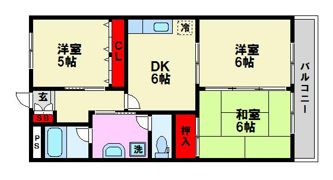 ハイラークやひろの間取り画像