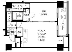 レジディア西新の間取り画像