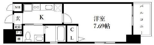 ローズモント・フレア天神南の間取り画像
