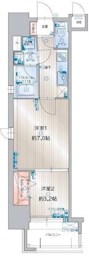 アクタス博多駅東IIスクエアの間取り画像