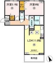 シエル原田の間取り画像