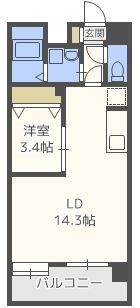 グランフォーレ西新の間取り画像