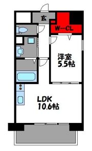 ヴィンテージ箱崎東の間取り画像