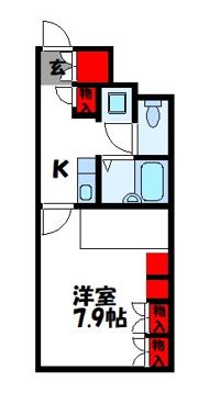 レオパレス柚の木の間取り画像