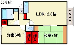 メロディハイツ春日公園の間取り画像