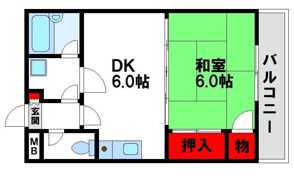 コーポラス東福間の間取り画像