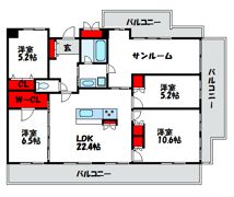 グランドニューガイア福津中央の間取り画像