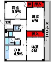 ビレッジハウス宗像の間取り画像
