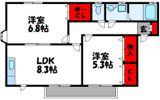 クオーレ古賀の間取り画像