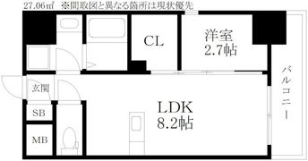 MODERN PALAZZO博多駅東の間取り画像
