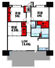 トラスト新宮中央ネクサージュの間取り画像