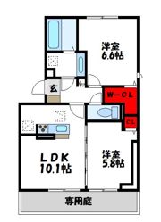 D-ROOM赤間駅前Iの間取り画像