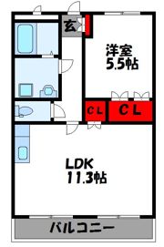 シエスタ赤間の間取り画像