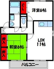 グリーンヒルズの間取り画像