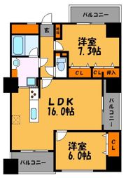 ヴィオラ薬院の間取り画像