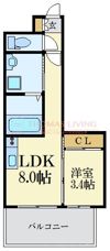 ヴィラージュ天神の間取り画像