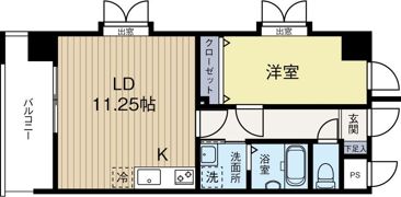 グランフォーレ西新の間取り画像