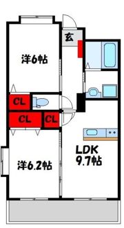 東福間駅前バモスの間取り画像
