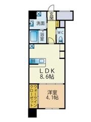 ブレス唐人町駅前の間取り画像