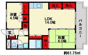 雑餉隈ステーションハイツの間取り画像