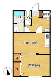 荒江コーポの間取り画像
