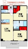 Pisces東比恵の間取り画像