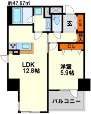リーブル博多駅前の間取り画像