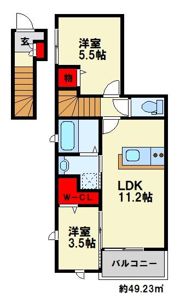 グランクリュ大野城Aの間取り画像