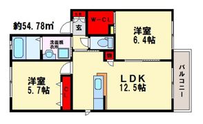 プランドール塩原 A棟の間取り画像