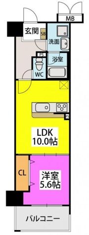 ラフィーネ大手門の間取り画像