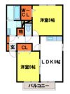 クローバーハイツ杉塚の間取り画像